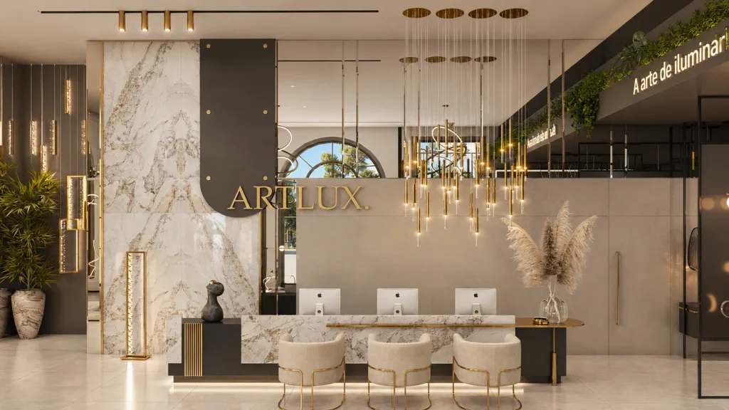 Arquiteta em Curitiba e escritório de arquitetura de luxo especializado em projetos comerciais de alto padrão para showroom de iluminação e lojas sofisticadas. Projeto de arquitetura e design de interiores assinado pela arquiteta Kauana Cruz, fundadora da KRUZ Arquitetura, com atendimento também em Pinhais (PR), São Paulo, Alphaville, Campinas (SP), Balneário Camboriú, Itapema, Itajaí, Praia Brava, Governador Celso Ramos, Porto Belo, Jurerê, Florianópolis, Blumenau (SC), Goiânia e Anápolis (GO).