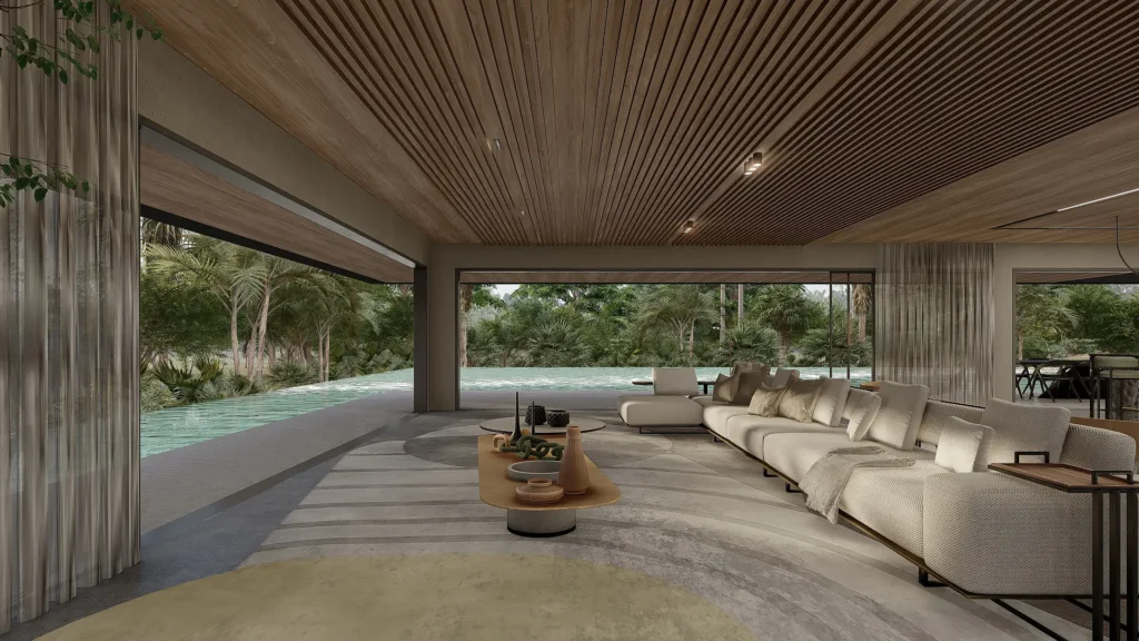 Residência de alto padrão integrada à natureza em condomínio de Campo Largo, projeto autoral da KRUZ Arquitetura assinado por Kauana Cruz.