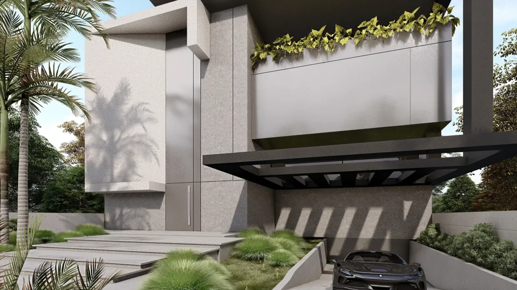 Residência contemporânea em condomínio de alto padrão em Curitiba, projeto arquitetônico exclusivo da KRUZ Arquitetura.